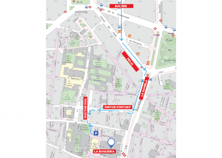 Únic itinerari d'accés amb vehicle al mercat